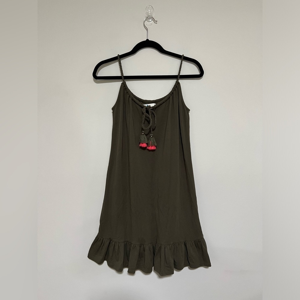 Boden Green Sleeveless Mini Dress Size 4 Resort Beach Boho Summer Festival